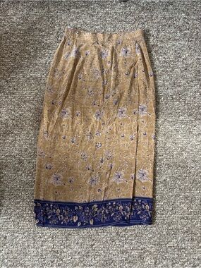Vintage Jennifer Moore 100% silk boho whimsigoth earth tone fairycore maxi skirt